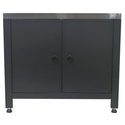 Module extérieur : meuble sous-barbecue 80 x 47 x 69 cm, noir/inox