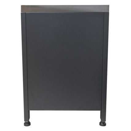 Module extérieur : meuble sous-barbecue 80 x 47 x 69 cm, noir/inox