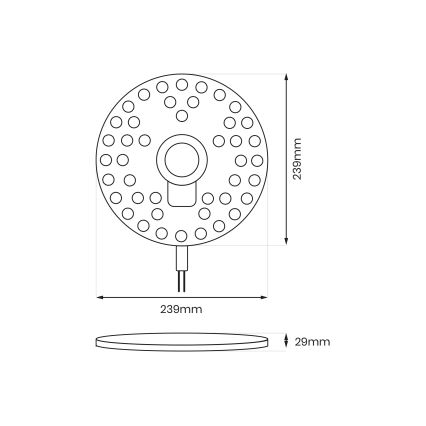 Module LED magnétique LED/36W/230V 2700-6500K Ø 24 cm - Brilagi