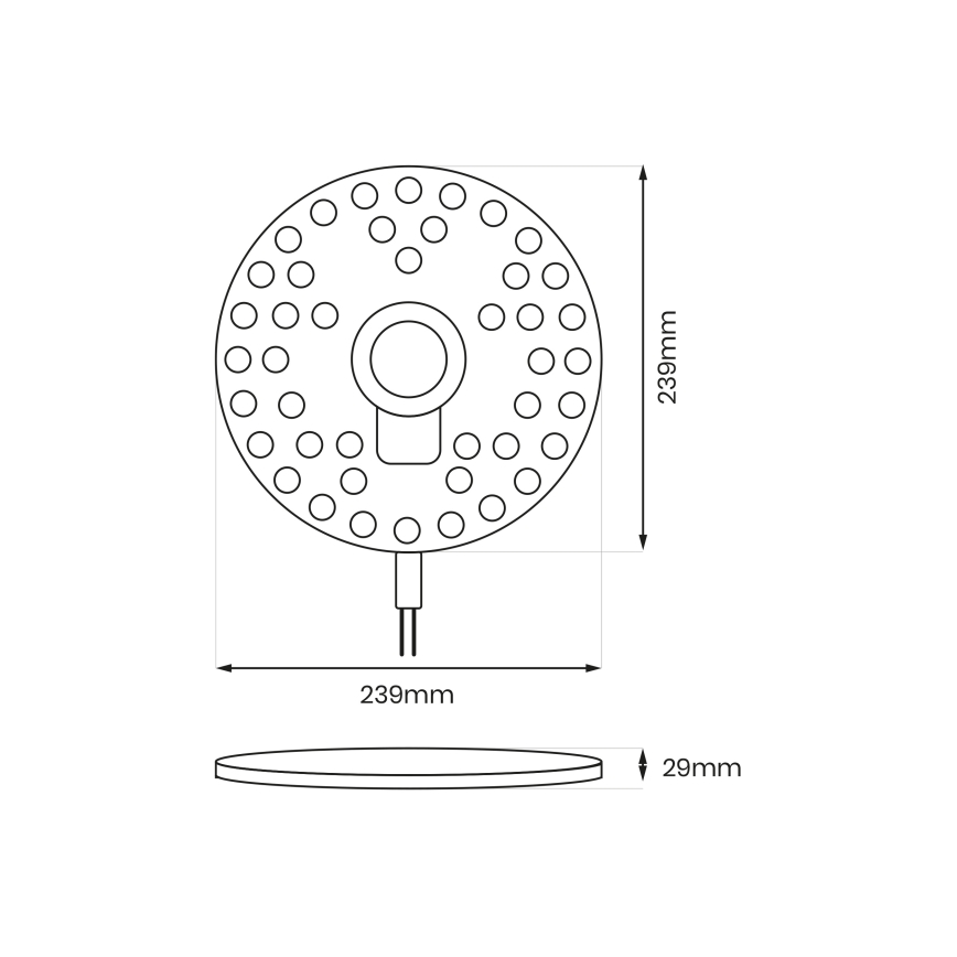 Module LED magnétique LED/36W/230V 2700-6500K Ø 24 cm - Brilagi