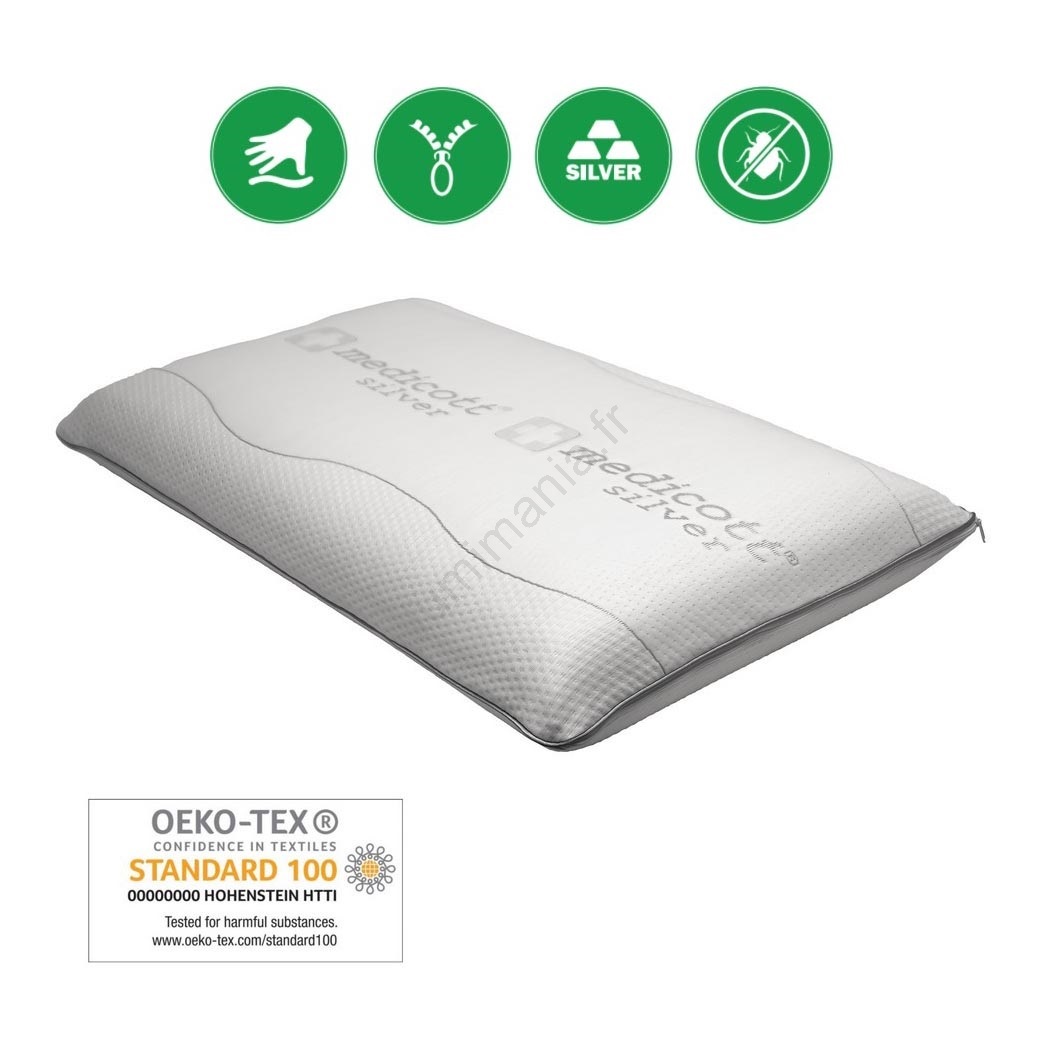 Oreiller Cervical Ergonomique Orthopédique En Mousse à Mémoire De Forme Ffitness 30 X 50 Cm 98699537