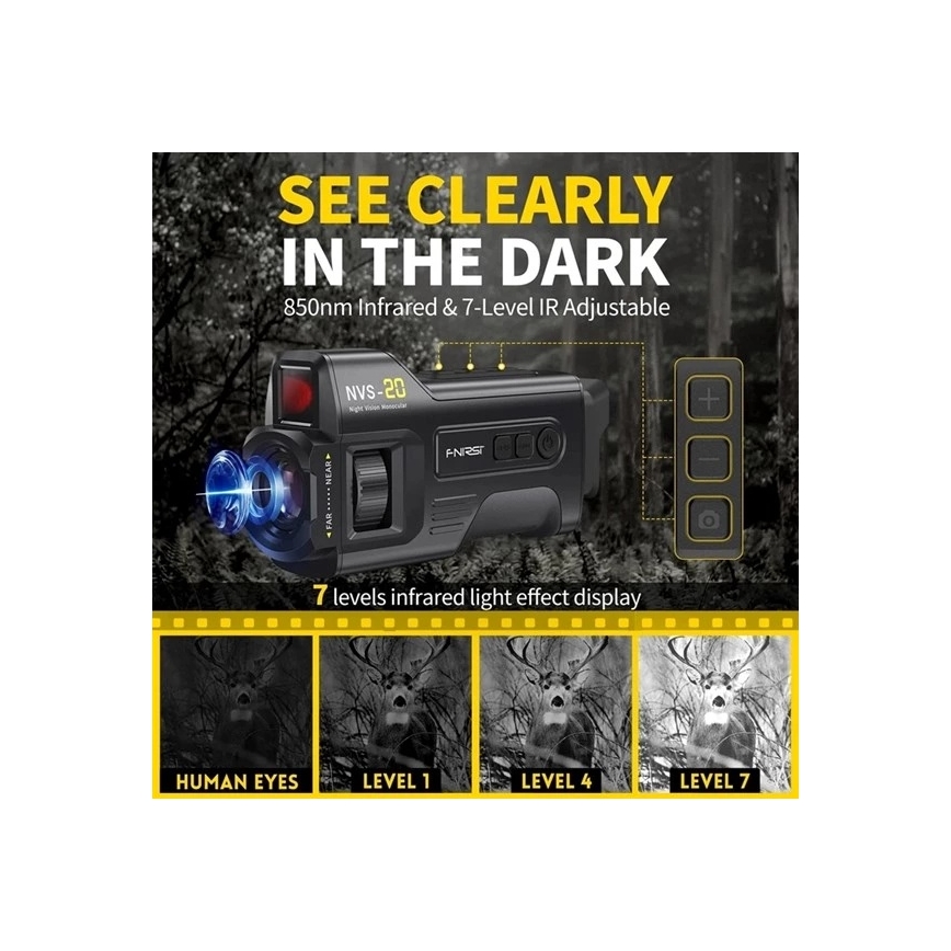 Monoculaire 6x25 à vision nocturne — batterie 2000 mAh