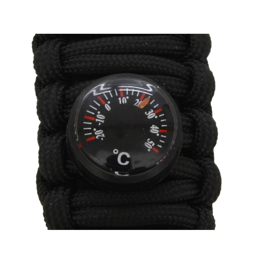 Montre multifonction avec boussole et thermomètre noire