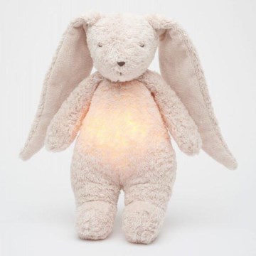 Moonie - Doudou avec mélodie et lumière 2.0 lapin organic rose