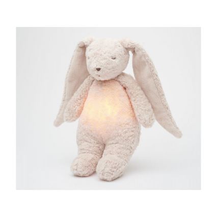 Moonie - Doudou avec mélodie et lumière 2.0 lapin organic rose