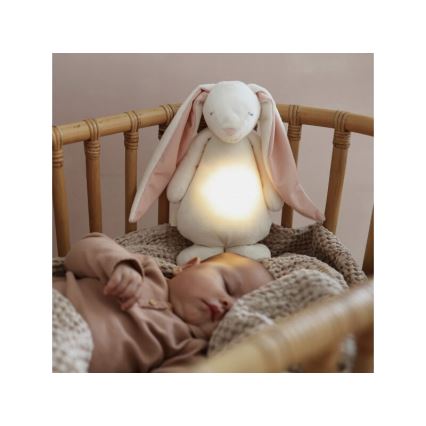 Moonie - Doudou avec mélodie et lumière 2.0 lapin powder