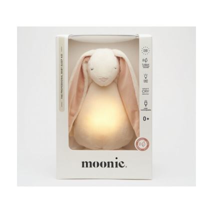 Moonie - Doudou avec mélodie et lumière 2.0 lapin powder