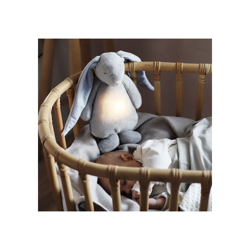 Moonie - Doudou avec mélodie et lumière 2.0 lapin sky