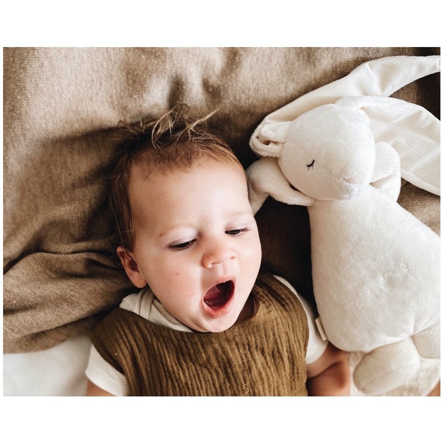 Moonie - Doudou avec mélodie et lumière lapin 2.0 organic sable
