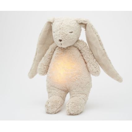 Moonie - Doudou avec mélodie et lumière lapin 2.0 organic sable