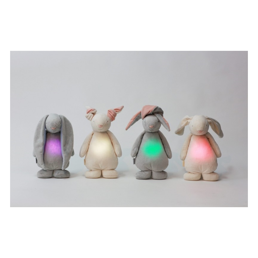 Moonie - Doudou avec mélodie et lumière lapin powder
