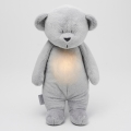 Moonie - Doudou avec mélodie et lumière ourson 2.0 argent