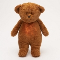 Moonie - Doudou avec mélodie et lumière ourson 2.0 organic caramel