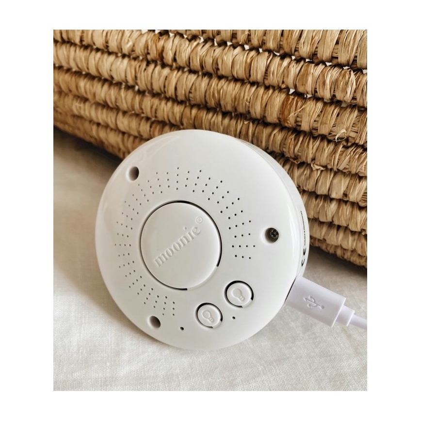 Moonie - Doudou avec mélodie et lumière ourson organic rose natur
