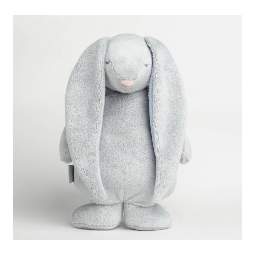 Moonie - Doudou lapin avec mélodie et lumière argent