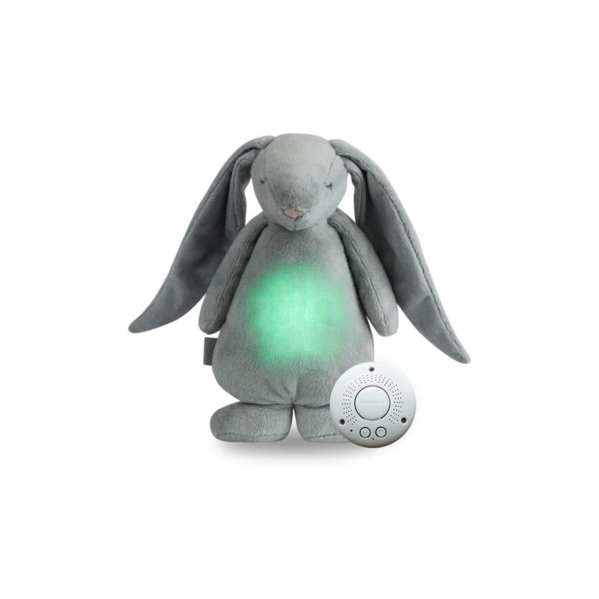 Moonie - Doudou lapin avec mélodie et lumière argent