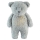 Moonie - Doudou ours avec mélodie et lumière gris minéral organique