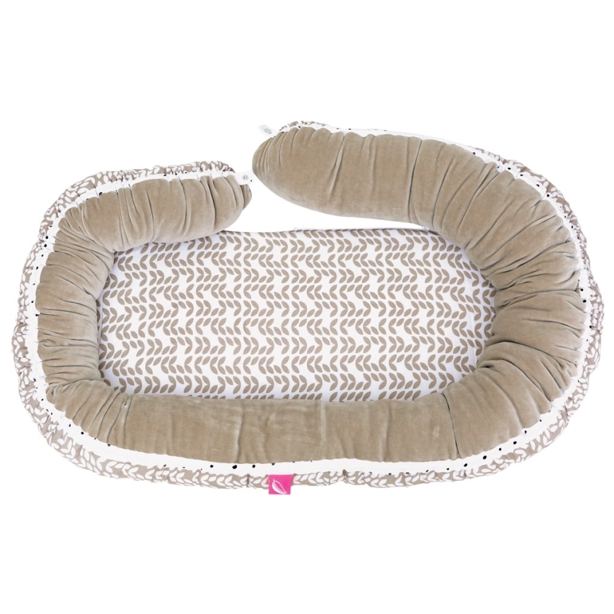 MOTHERHOOD - Nid et oreiller pour bébé JUNIOR 2en1 marron