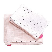 MOTHERHOOD - Parure de couette en mousseline de coton pour lit bébé Pro-Washed 2 pièces rose