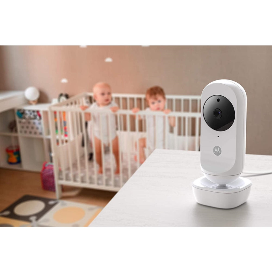 Motorola VM35-2 - Babyphone rechargeable avec 2 caméras, batterie 2000 mAh