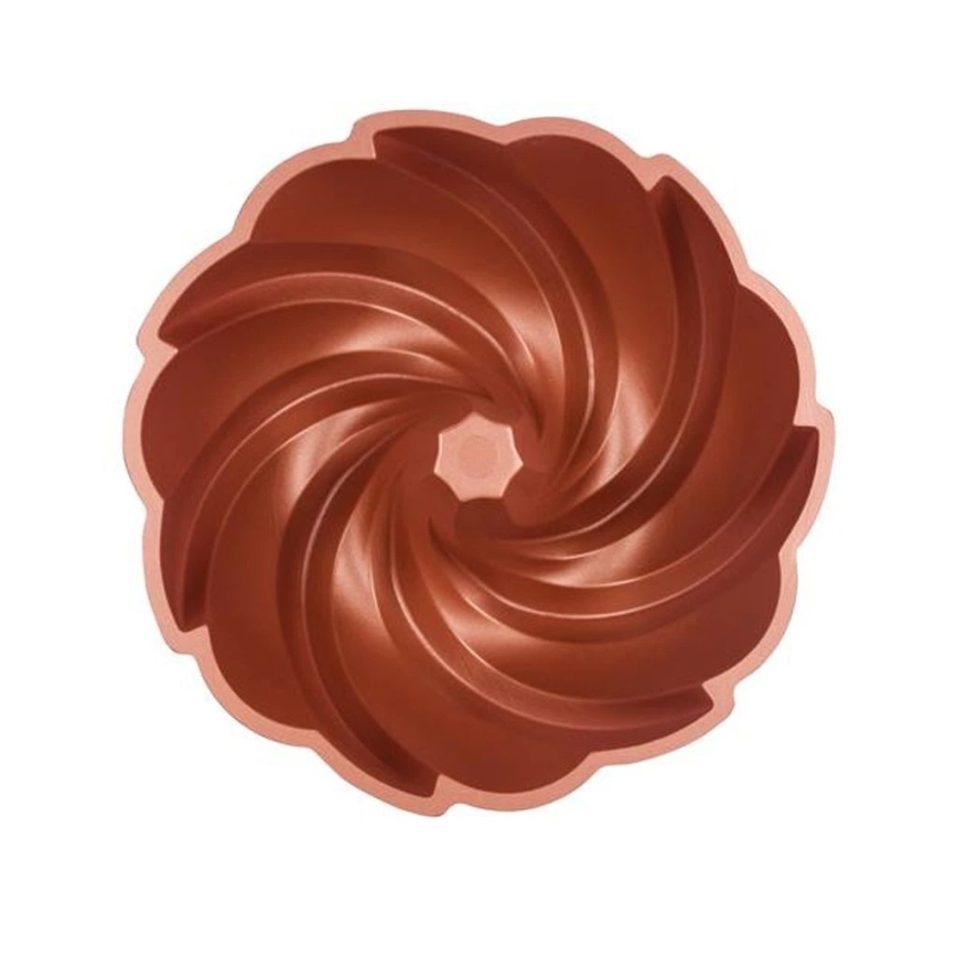 Moule à bundt KITCHISIMO 24 cm tourbillon/cuivré