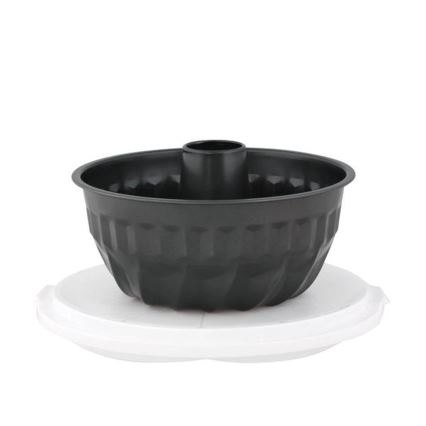 Moule à kouglof avec plateau et couvercle TORO noir