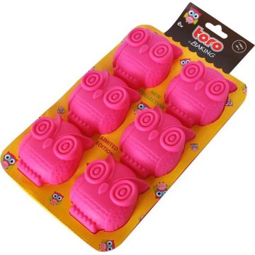 Moule à muffins en silicone TORO rose
