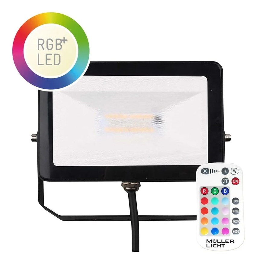 Müller-Licht - Projecteur RGBW d'extérieur à intensité variable LED/10W/230V IP65 + télécommande