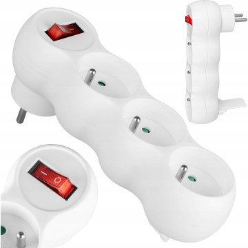 Multiprise 3 prises avec interrupteur