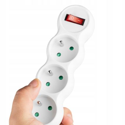 Multiprise 3 prises avec interrupteur