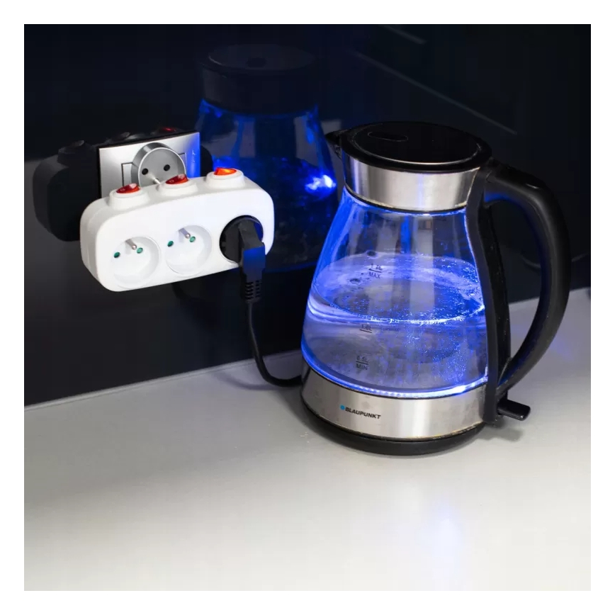 Multiprise 3 prises avec interrupteurs individuels