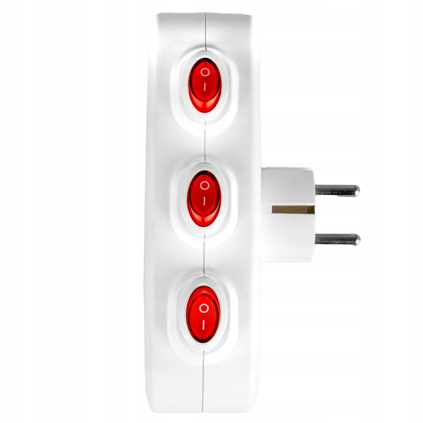 Multiprise 3 prises avec interrupteurs individuels