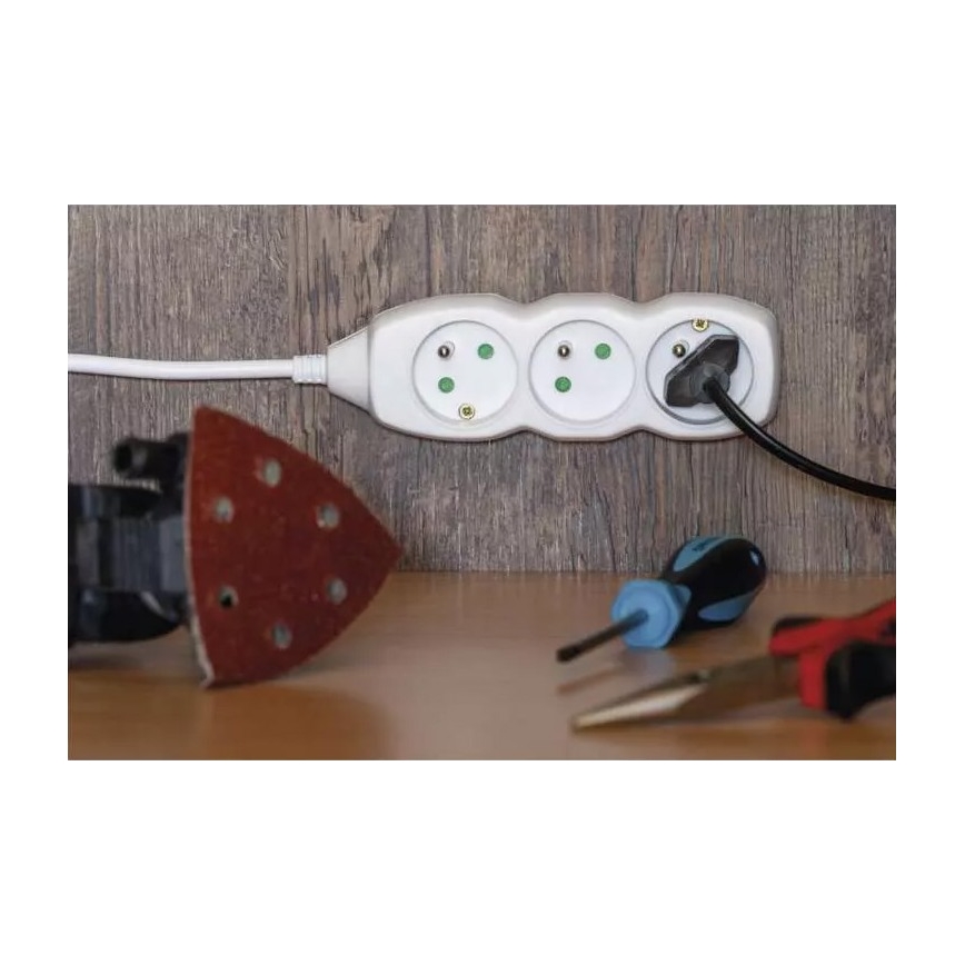 Multiprise 4Z 10m blanc