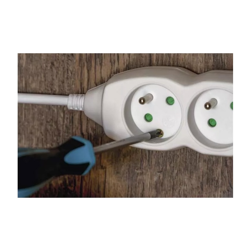 Multiprise 4Z 10m blanc
