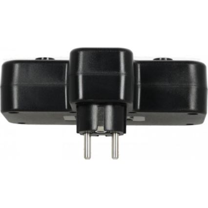 Multiprise avec interrupteur et éclairage LED LINEA PRO 2Z + 3xUSB A/C SCHUKO 4000K noire