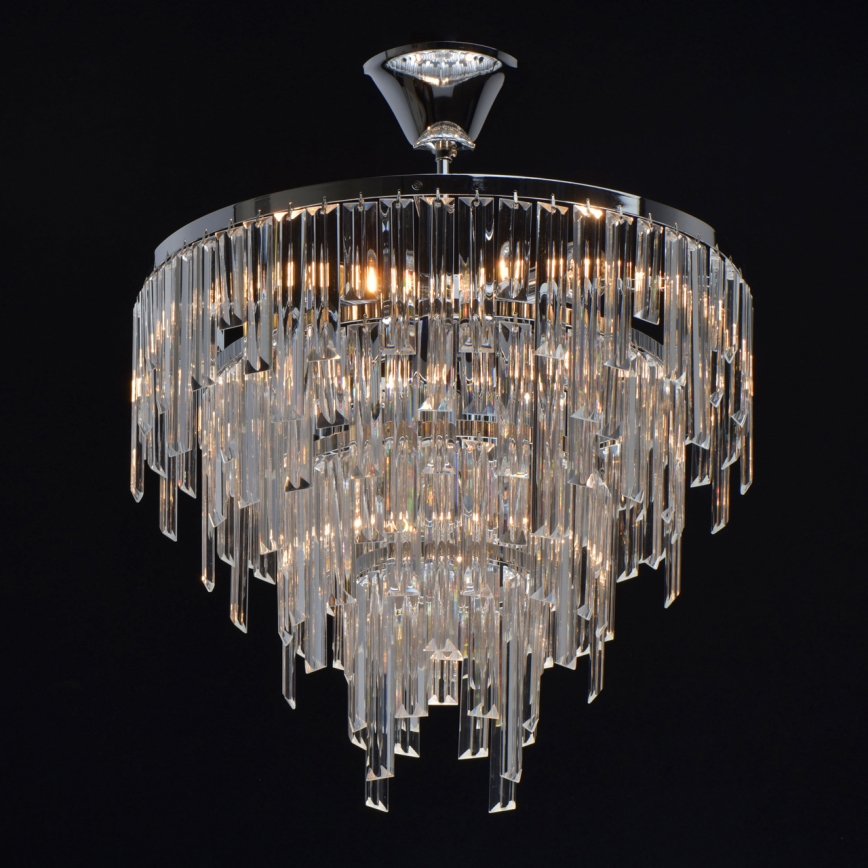 MW-LIGHT - Luste en cristal avec tige CRYSTAL 5xE14/60W/230V
