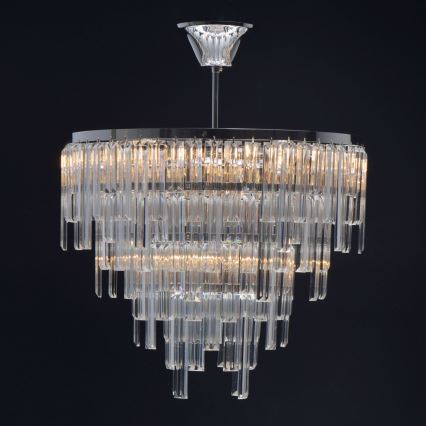 MW-LIGHT - Luste en cristal avec tige CRYSTAL 5xE14/60W/230V