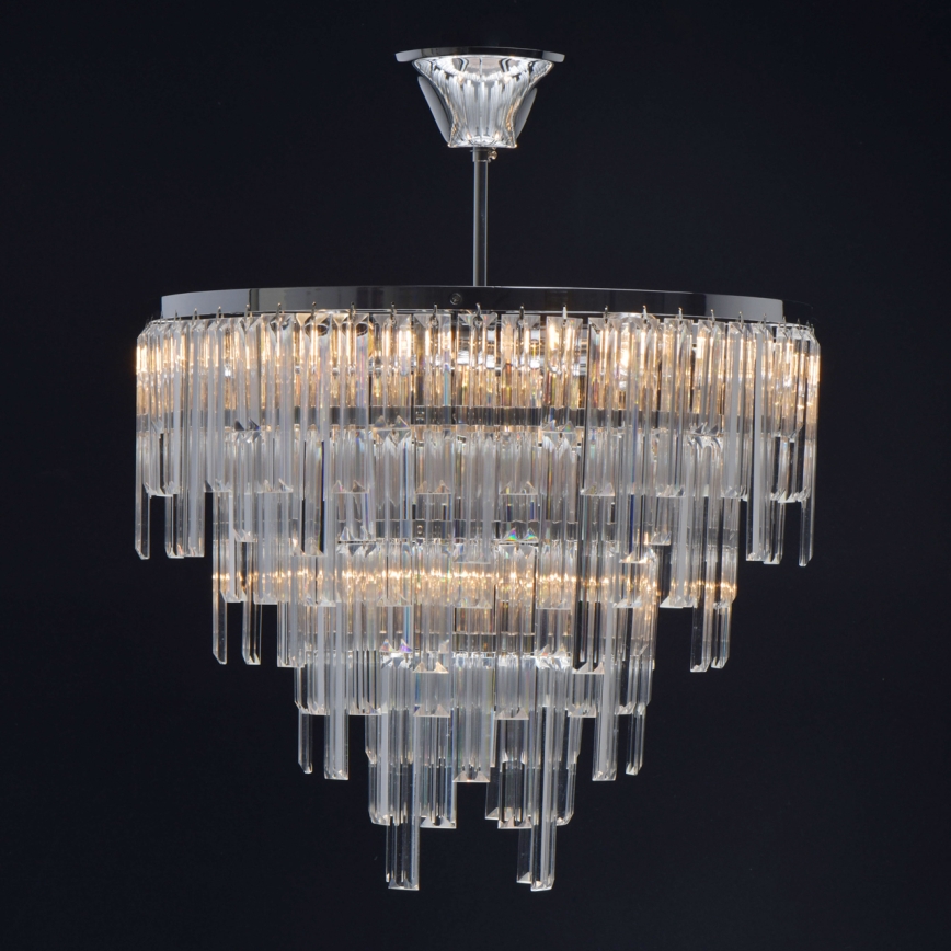 MW-LIGHT - Luste en cristal avec tige CRYSTAL 5xE14/60W/230V