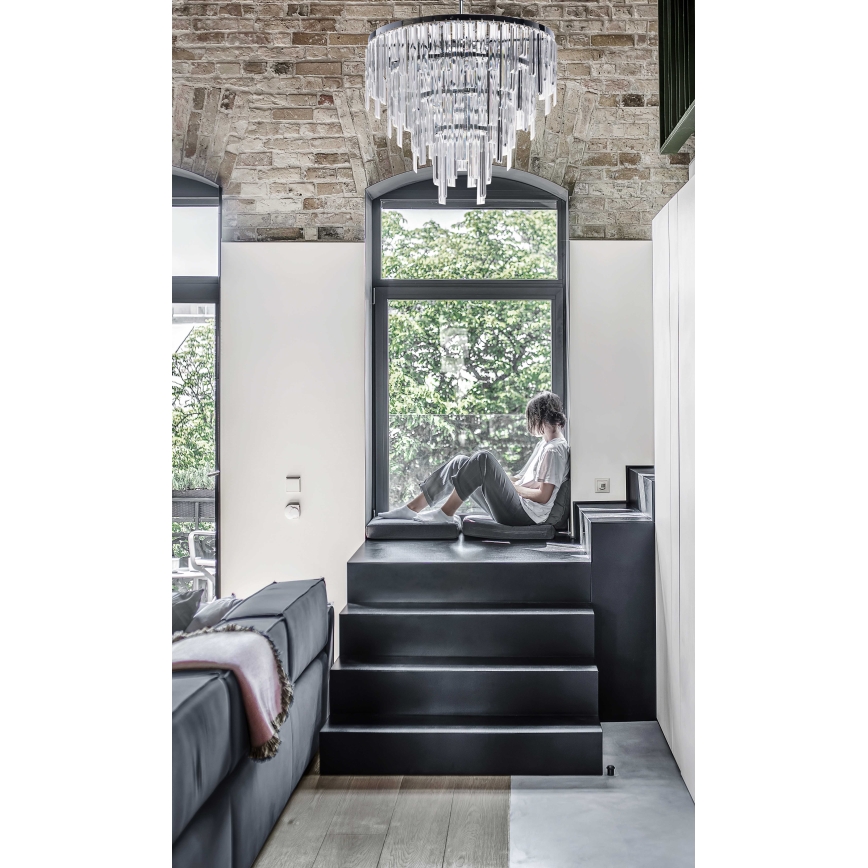 MW-LIGHT - Luste en cristal avec tige CRYSTAL 5xE14/60W/230V