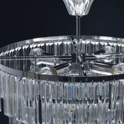 MW-LIGHT - Luste en cristal avec tige CRYSTAL 5xE14/60W/230V