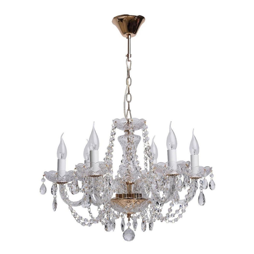 MW-LIGHT - Suspension avec chaîne CRYSTAL 6xE14/60W/230V