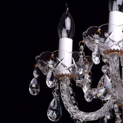 MW-LIGHT - Suspension avec chaîne CRYSTAL 6xE14/60W/230V