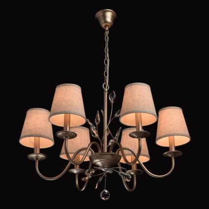 MW-LIGHT - Suspension avec chaîne ELEGANCE 6xE14/60W/230V