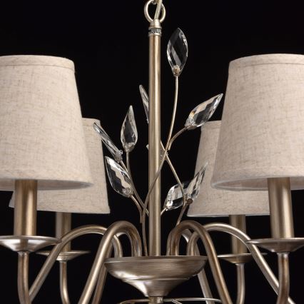 MW-LIGHT - Suspension avec chaîne ELEGANCE 6xE14/60W/230V