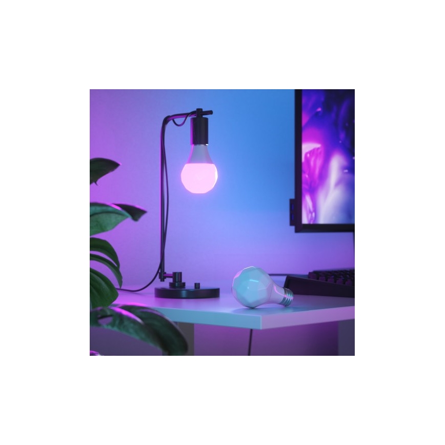 Nanoleaf - LOT 3x LED RGB Ampoule à intensité variable ESSENTIAL A60 E27/9W/230V