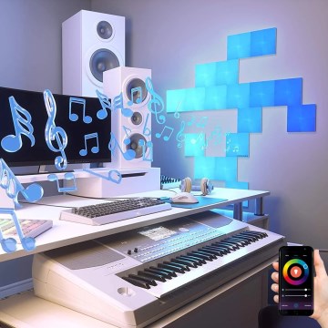 Nanoleaf - LOT 9x Panneau RGB à intensité variable CANVAS LED/1W/230V 1200-6500K Wi-Fi