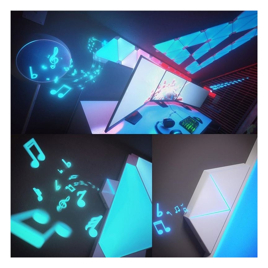 Nanoleaf - SET 15x Panneau dimmable LED RGB RHYTHM LED/2W/230V Wi-Fi