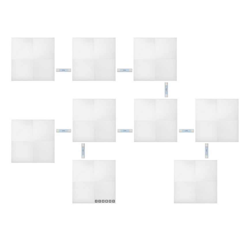 Nanoleaf - LOT 9x Panneau RGB à intensité variable CANVAS LED/1W/230V 1200-6500K Wi-Fi