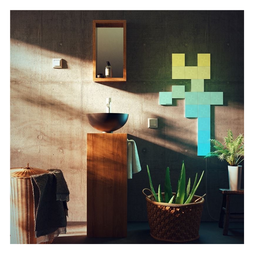 Nanoleaf - LOT 9x Panneau RGB à intensité variable CANVAS LED/1W/230V 1200-6500K Wi-Fi