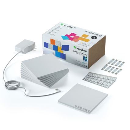 Nanoleaf - LOT 9x Panneau RGB à intensité variable CANVAS LED/1W/230V 1200-6500K Wi-Fi
